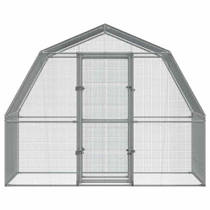 vidaXL Bird Cage with Door Silver Galvanised Steel 4