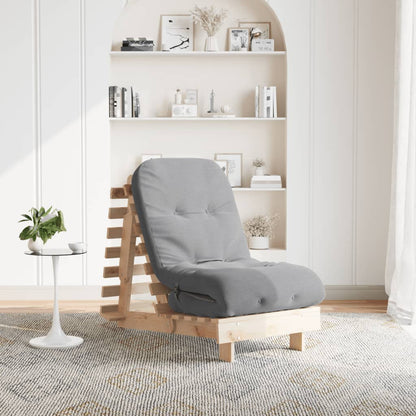 vidaXL Futon Sofa Bed with Mattress Solid Wood Pine