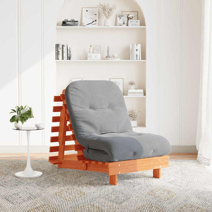 vidaXL Futon Sofa Bed with Mattress Solid Wood Pine