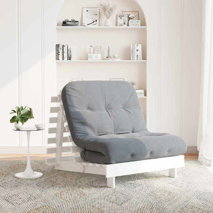 vidaXL Futon Sofa Bed with Mattress Solid Wood Pine
