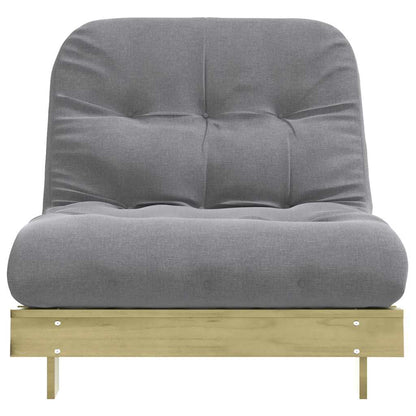 vidaXL Futon Sofa Bed with Mattress 90x206x11 cm Impregnated Wood Pine 5