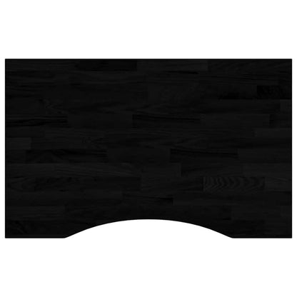 Desk Top 80x50x2.5 cm Solid Wood Oak Rectangular Dark Brown 80 cm 50 cm