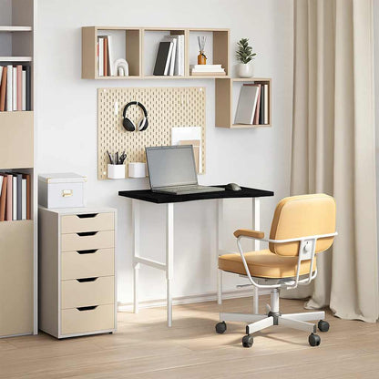 Desk Top 80x50x2.5 cm Solid Wood Oak Rectangular Dark Brown 80 cm 50 cm