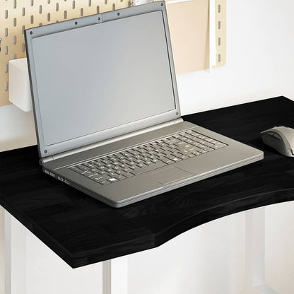 Desk Top 80x50x2.5 cm Solid Wood Oak Rectangular Dark Brown 80 cm 50 cm