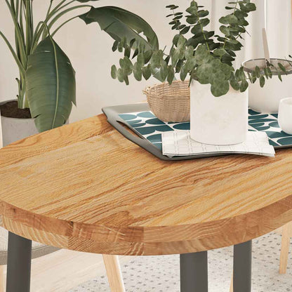 Table Top Solid Wood Oak Oval Height 4 cm Light brown 100 cm 50 cm
