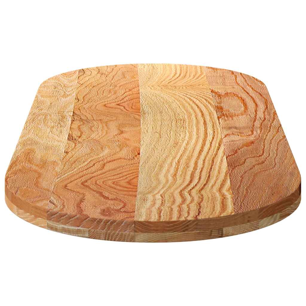 Table Top Solid Wood Oak Oval Height 4 cm Light brown 140 cm 60 cm