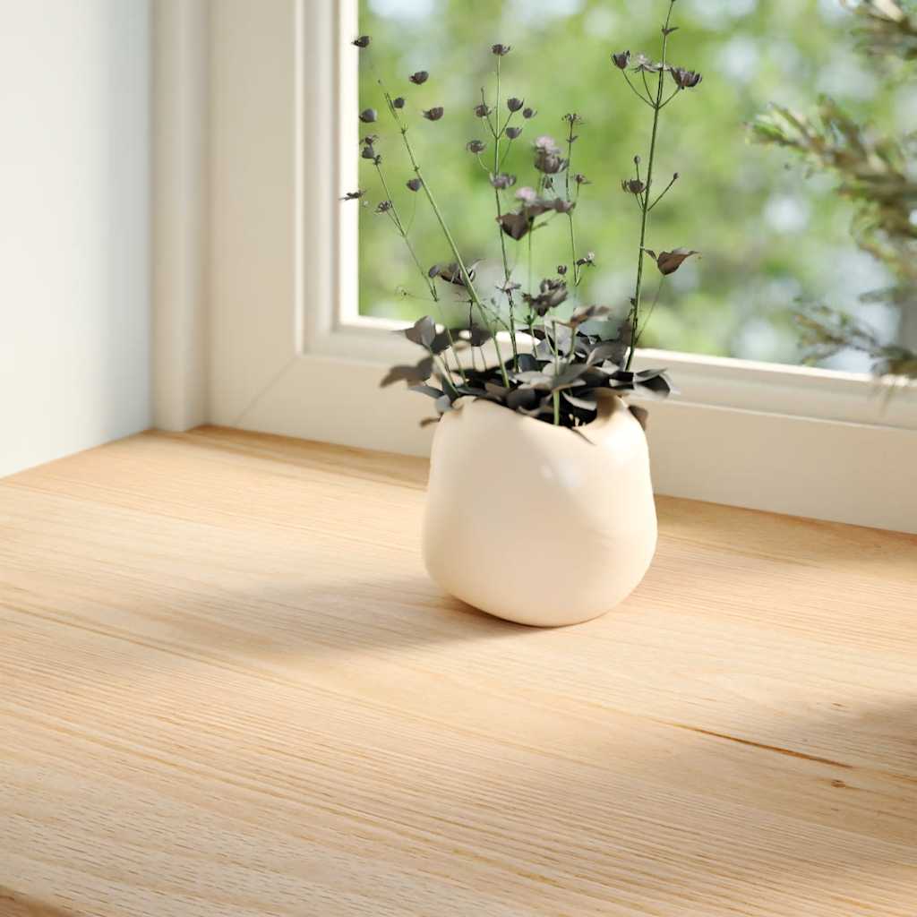 Window Sills 2 pcs Untreated Solid Wood Oak Depth 25 cm Natural 120 cm