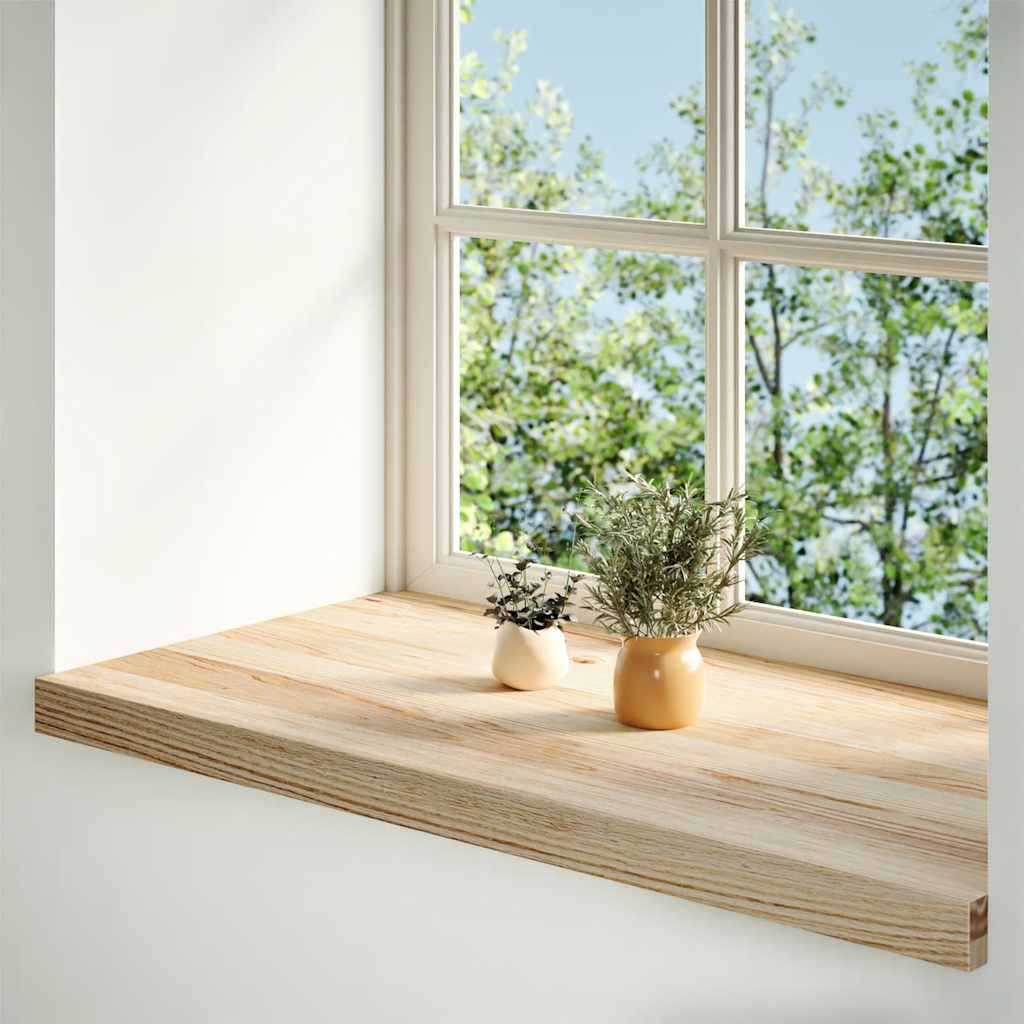 Window Sills 2 pcs Untreated Solid Wood Oak Depth 40 cm Natural 70 cm