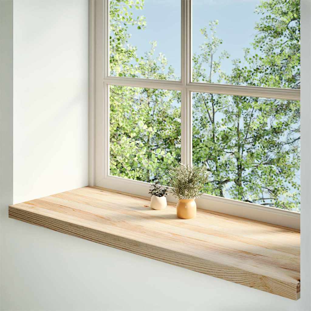 Window Sills 2 pcs Untreated Solid Wood Oak Depth 40 cm Natural 100 cm