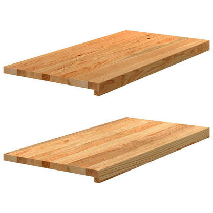 Window Sills 2 pcs Solid Wood Oak Depth 40 cm Light Brown 80 cm