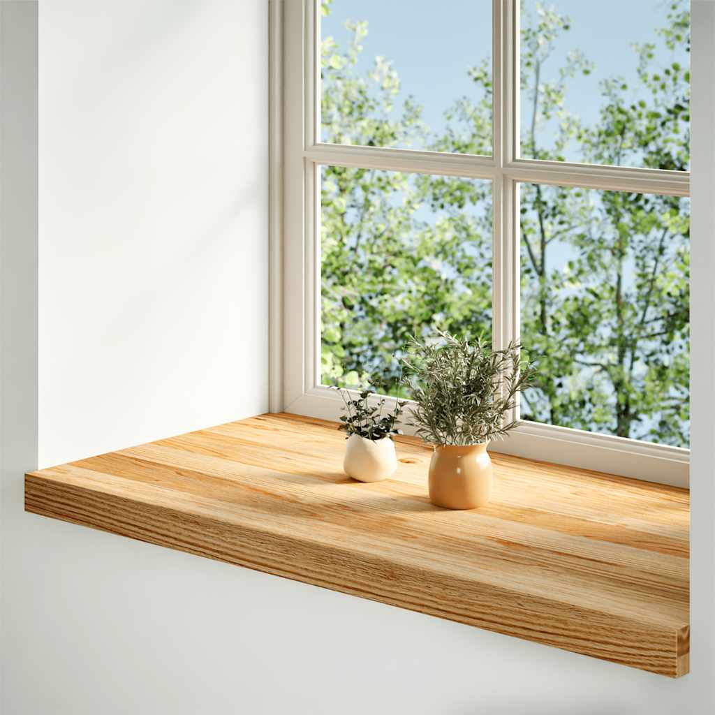 Window Sills 2 pcs Solid Wood Oak Depth 40 cm Light Brown 80 cm