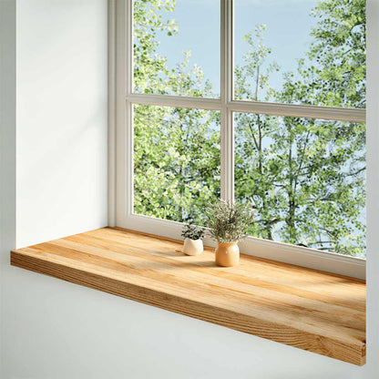 Window Sills 2 pcs Solid Wood Oak Depth 40 cm Light Brown 100 cm