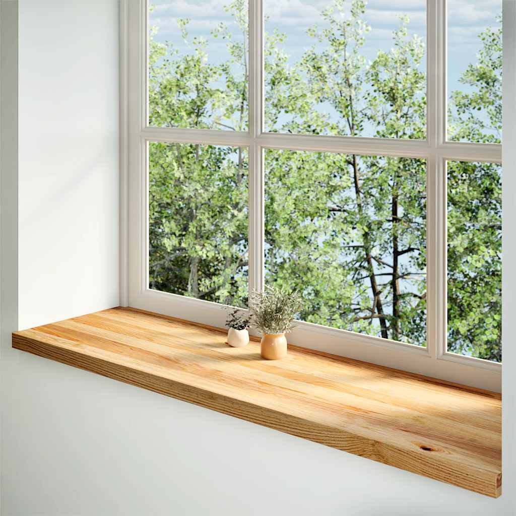 Window Sills 2 pcs Solid Wood Oak Depth 40 cm Light Brown 140 cm
