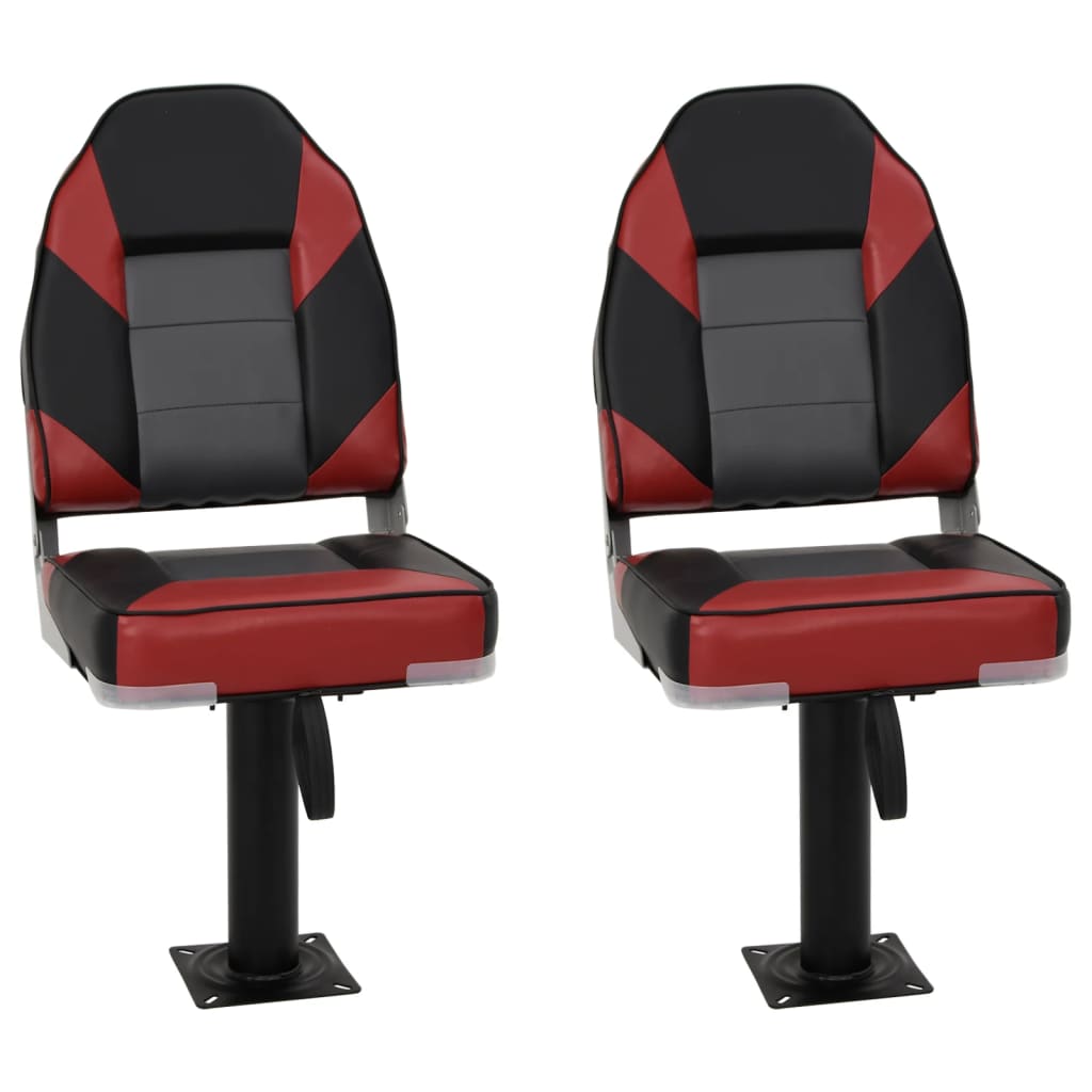 vidaXL 4 Piece Foldable Boat Seat Set High Backrest 2