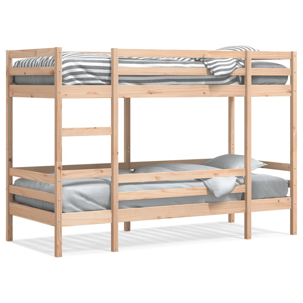 Bunk Bed without Mattress Solid Wood Pine Natural 80 cm 200 cm