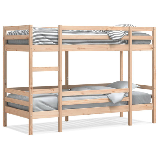 Bunk Bed without Mattress Solid Wood Pine Natural 80 cm 200 cm