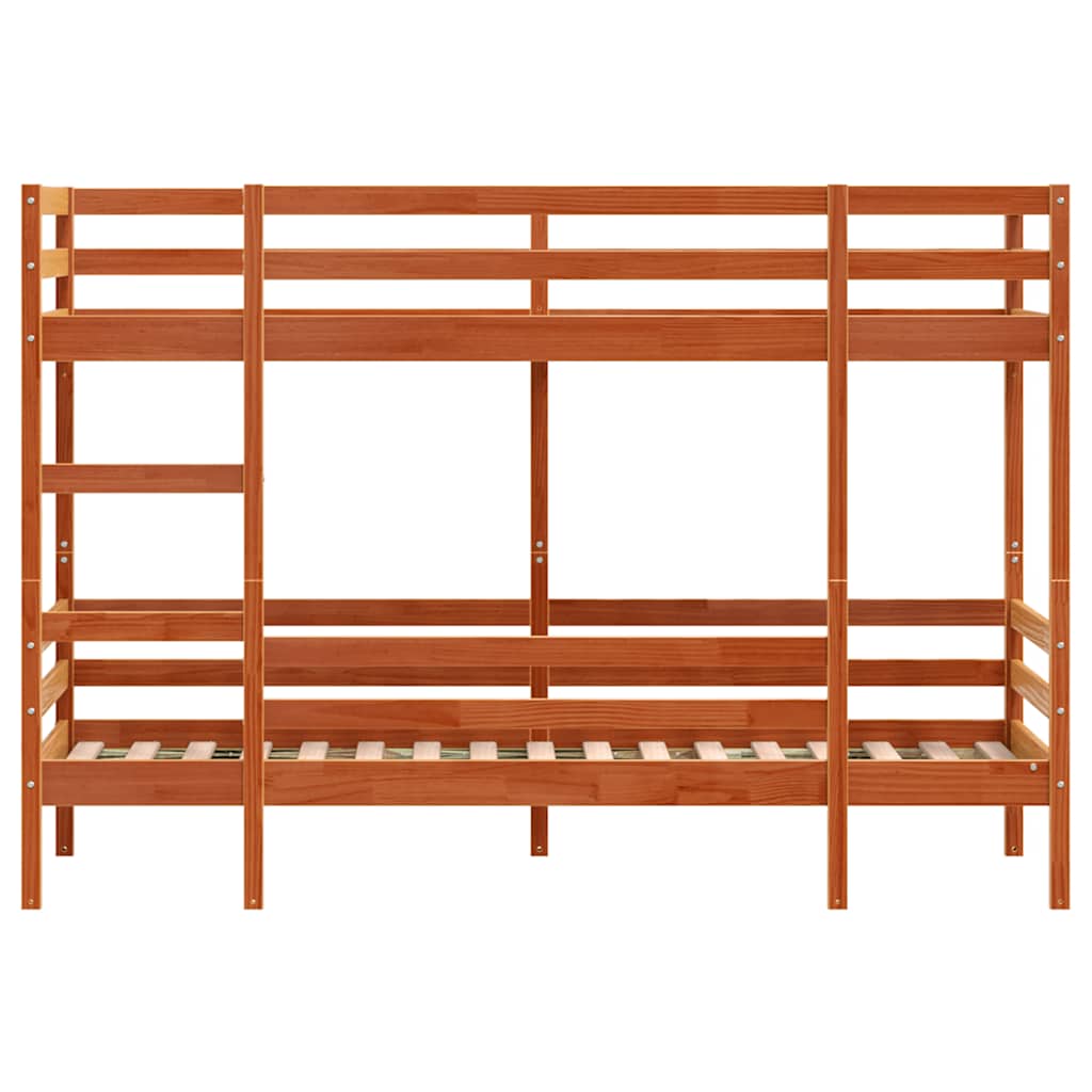 vidaXL Bunk Bed without Mattress Wax Brown 80x200 cm Solid Wood Pine 4