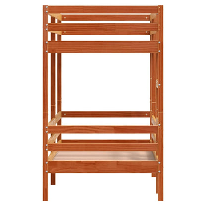vidaXL Bunk Bed without Mattress Wax Brown 80x200 cm Solid Wood Pine 5