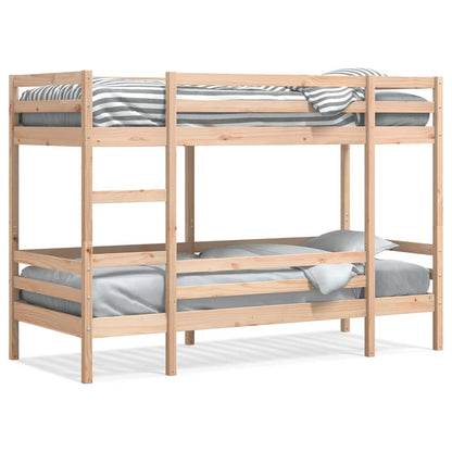 Bunk Bed without Mattress Solid Wood Pine Natural 90 cm 200 cm