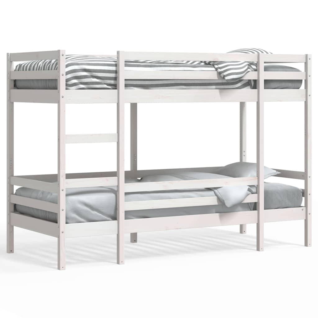 vidaXL Bunk Bed without Mattress White 90x200 cm Solid Wood Pine 2