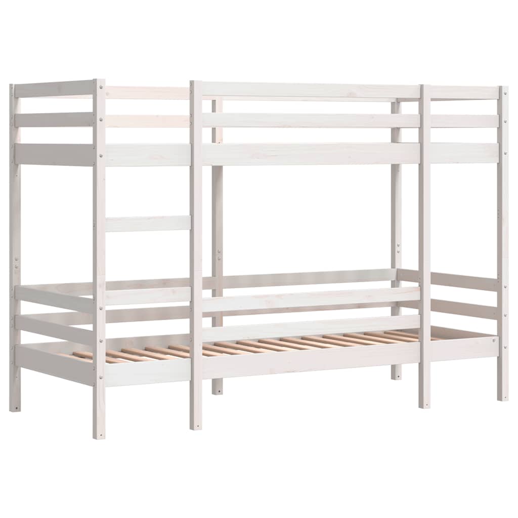 vidaXL Bunk Bed without Mattress White 90x200 cm Solid Wood Pine 3