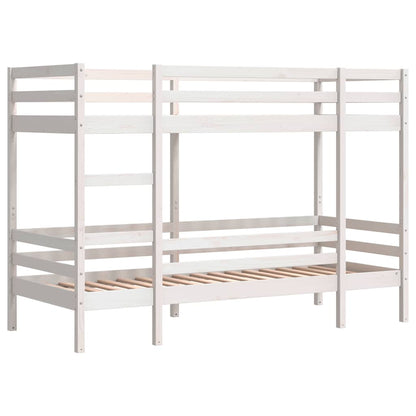 vidaXL Bunk Bed without Mattress White 90x200 cm Solid Wood Pine 3