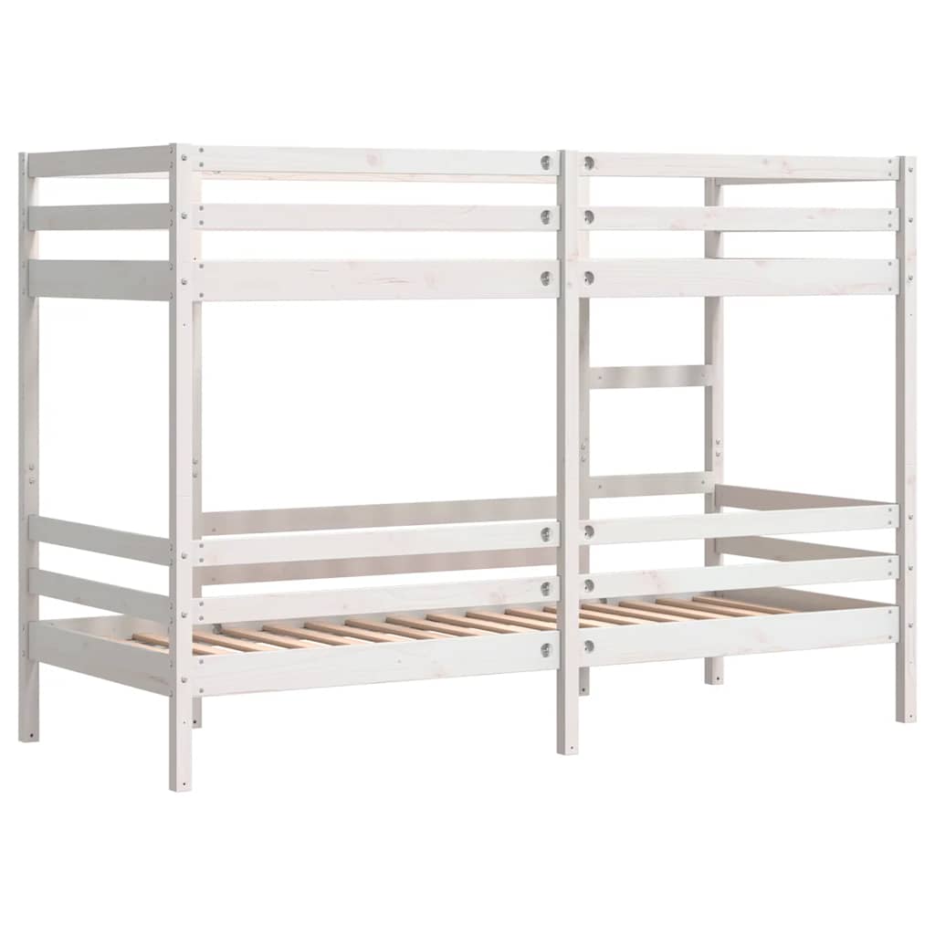vidaXL Bunk Bed without Mattress White 90x200 cm Solid Wood Pine 6