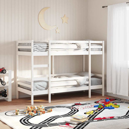 vidaXL Bunk Bed without Mattress White 90x200 cm Solid Wood Pine 1