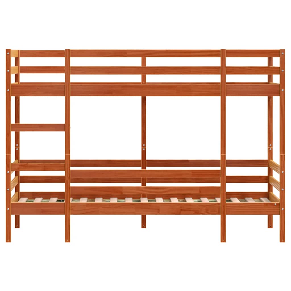 vidaXL Bunk Bed without Mattress Wax Brown 90x200 cm Solid Wood Pine 4