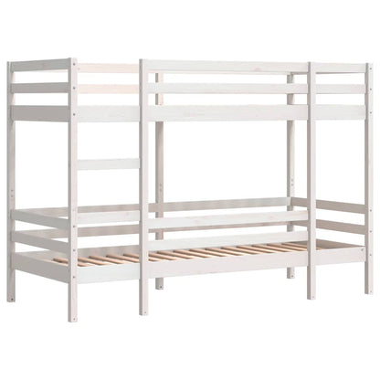 vidaXL Bunk Bed without Mattress White 90x190 cm Solid Wood Pine 3