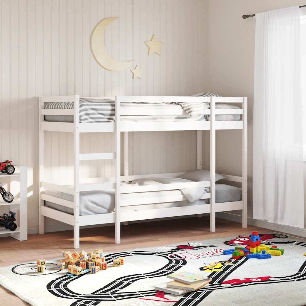 vidaXL Bunk Bed without Mattress White 90x190 cm Solid Wood Pine 1