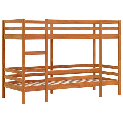 vidaXL Bunk Bed without Mattress Wax Brown 90x190 cm Solid Wood Pine 3