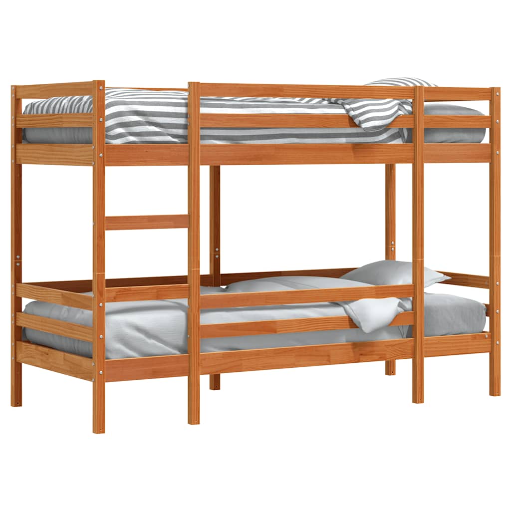 vidaXL Bunk Bed without Mattress Wax Brown 90x190 cm Solid Wood Pine 4