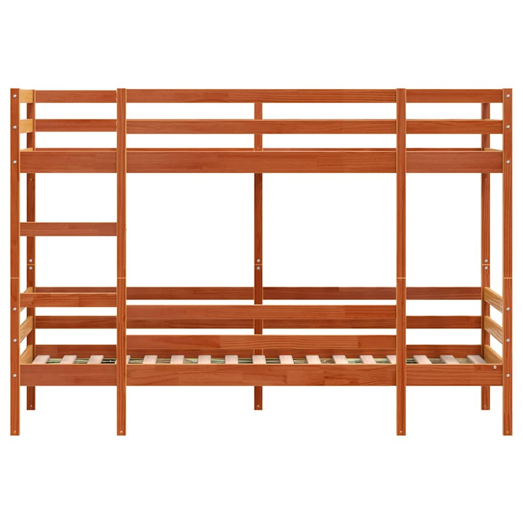 vidaXL Bunk Bed without Mattress Wax Brown 90x190 cm Solid Wood Pine 5