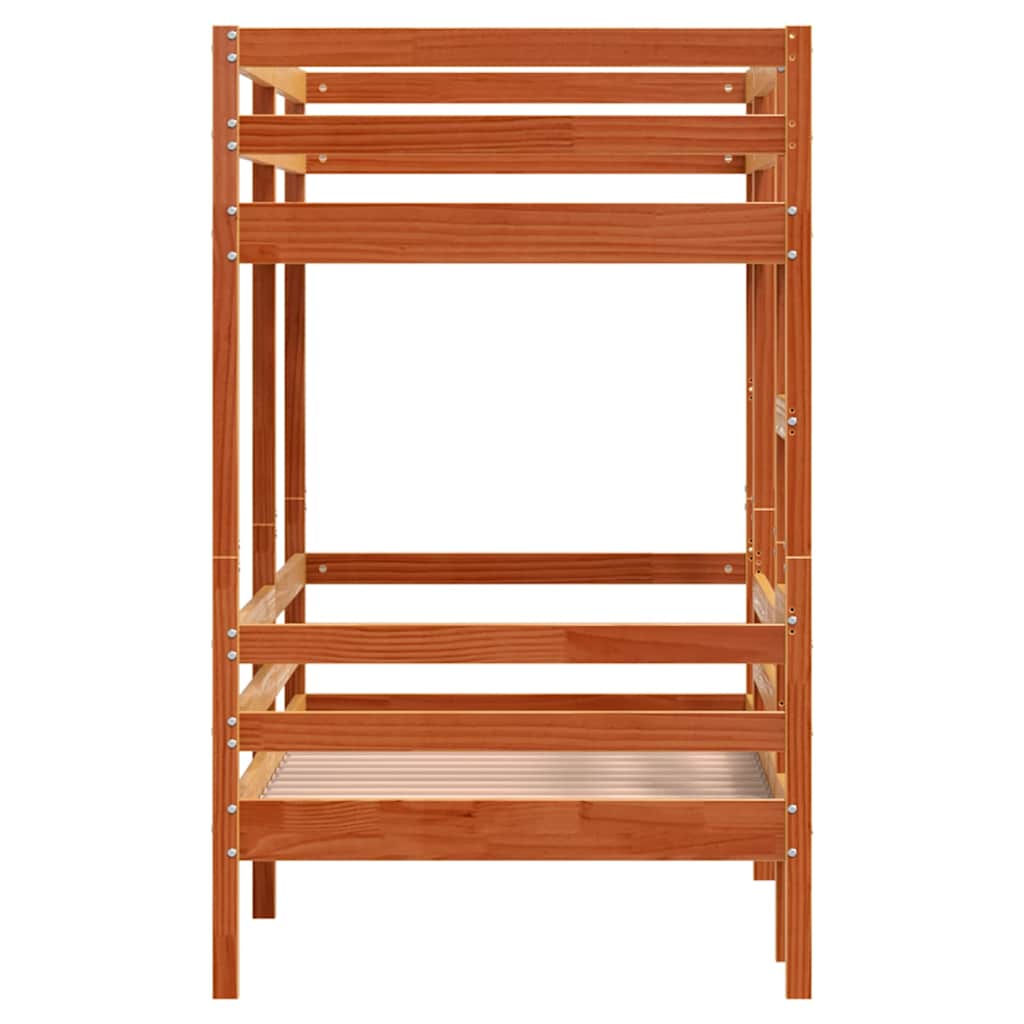 vidaXL Bunk Bed without Mattress Wax Brown 90x190 cm Solid Wood Pine 6