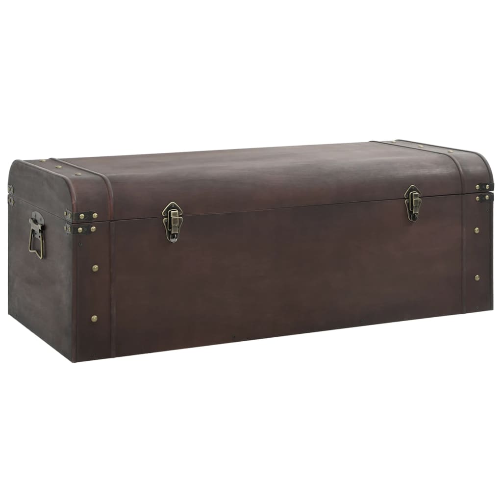 Treasure Chest with Latches Dark Brown 90x50x39,5 cm Plywood 110 cm 50 cm
