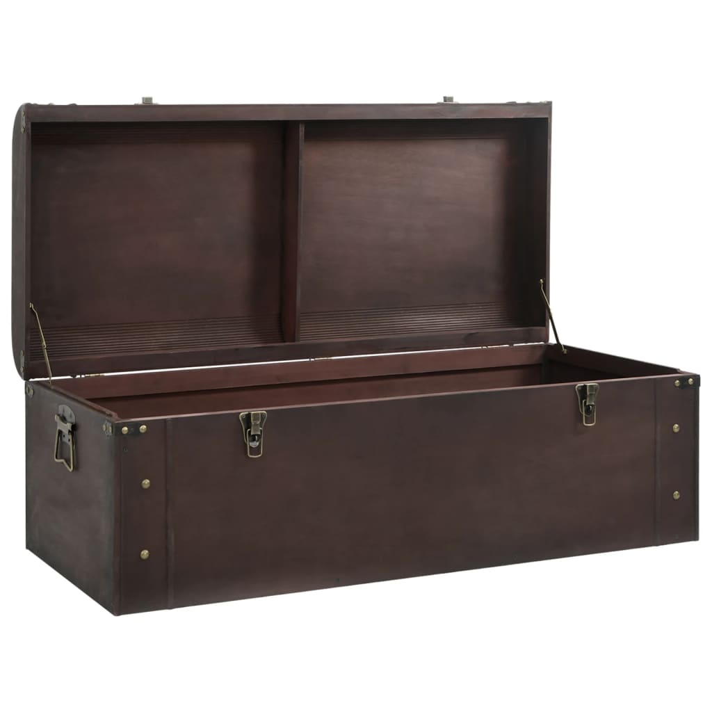 Treasure Chest with Latches Dark Brown 90x50x39,5 cm Plywood 110 cm 50 cm