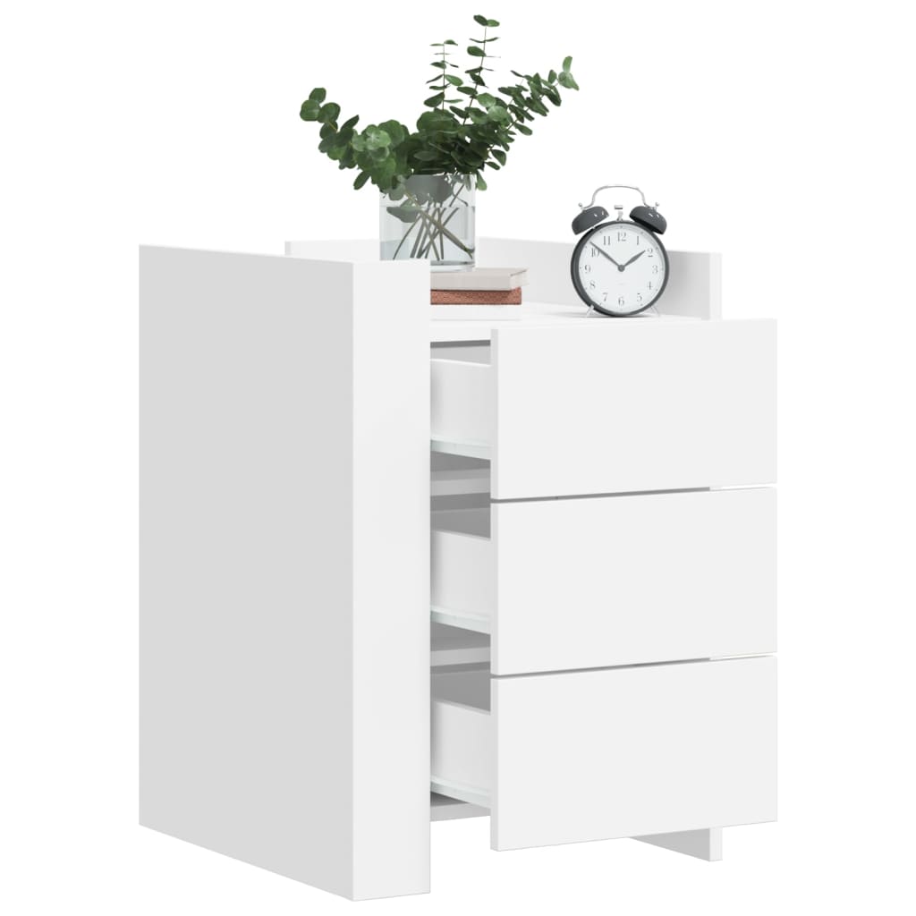 Bedside Cabinet 45x50x65 cm Engineered Wood White