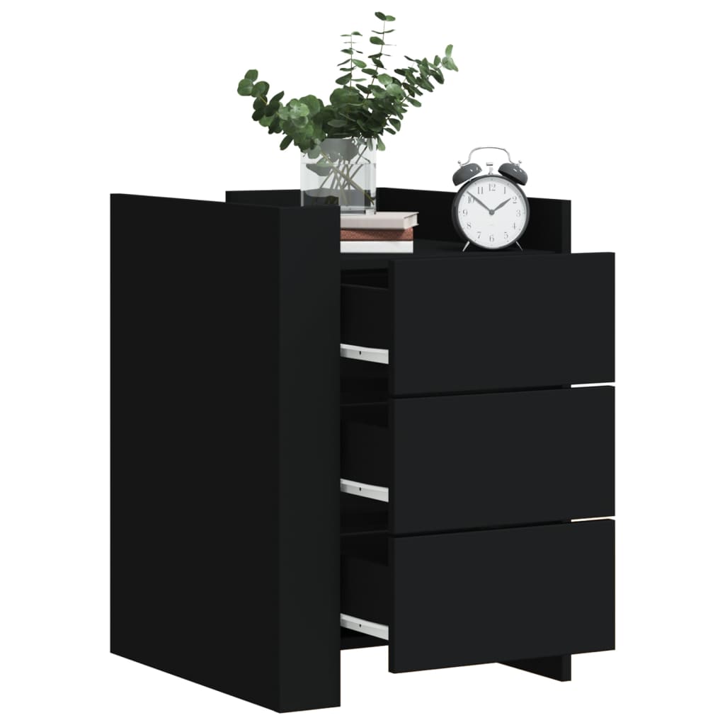 Bedside Cabinet 45x50x65 cm Engineered Wood Black