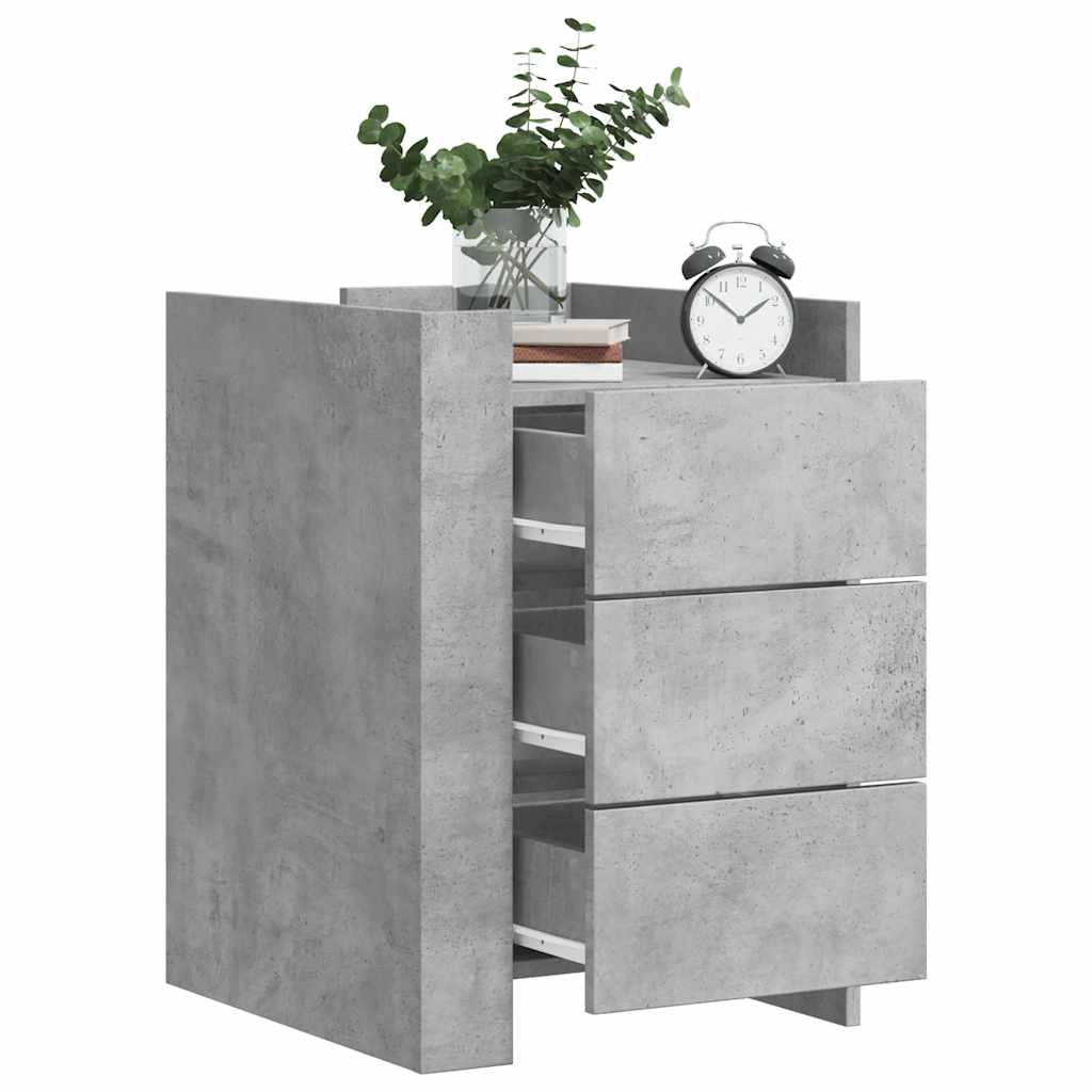 Bedside Cabinet 45x50x65 cm Engineered Wood Concrete grey