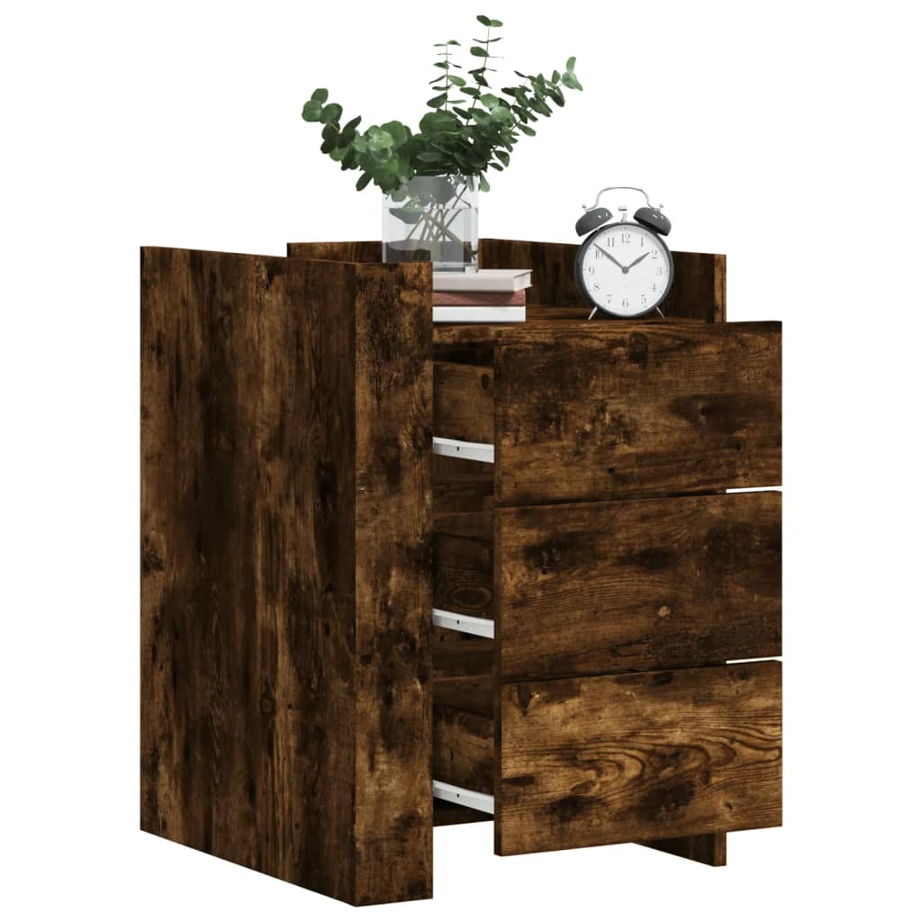 Bedside Cabinet 45x50x65 cm Engineered Wood Smoked oak