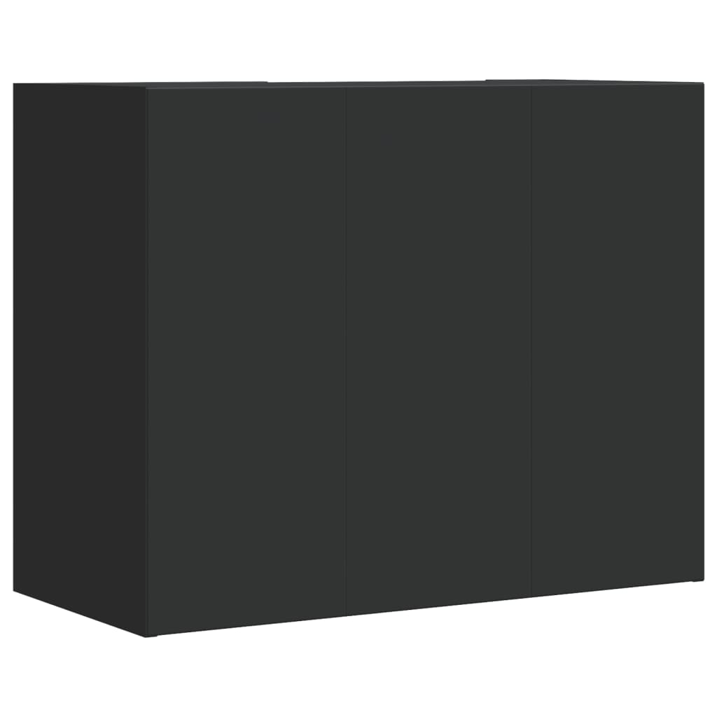 Wall Cabinet 75x35x60 cm Engineered Wood Black