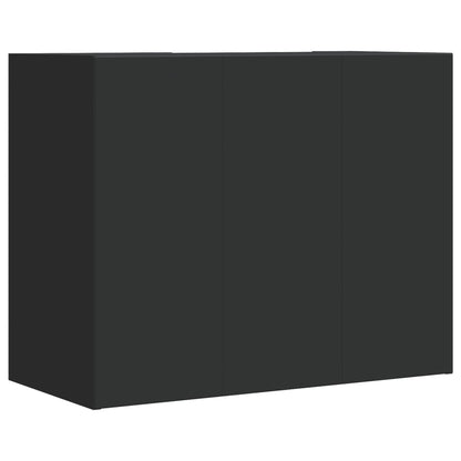 Wall Cabinet 75x35x60 cm Engineered Wood Black