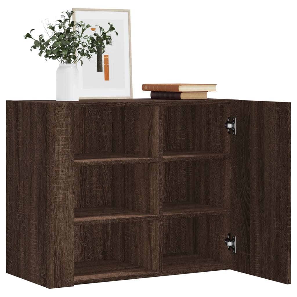 Wall Cabinet 75x35x60 cm Engineered Wood Brown oak