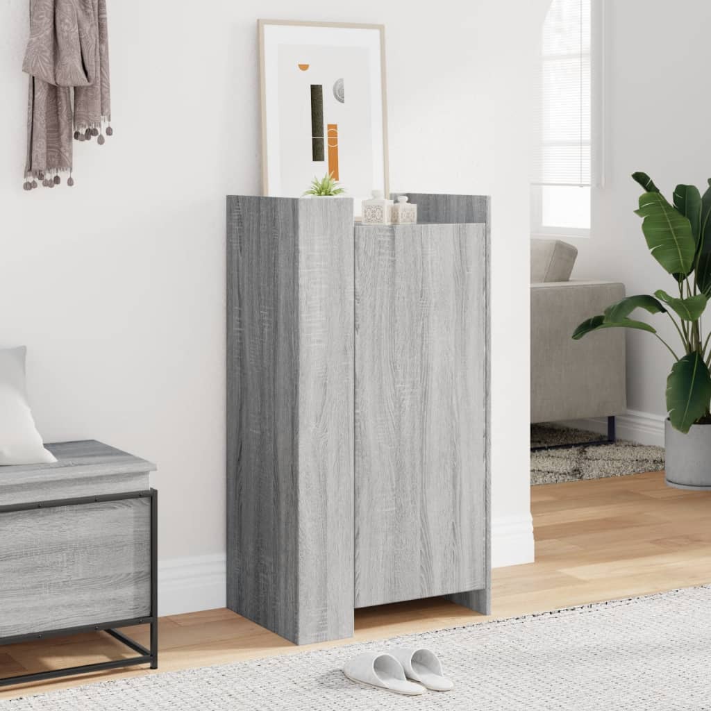 Shoe Cabinet 52x37,5x100 cm Engineered Wood Grey sonoma