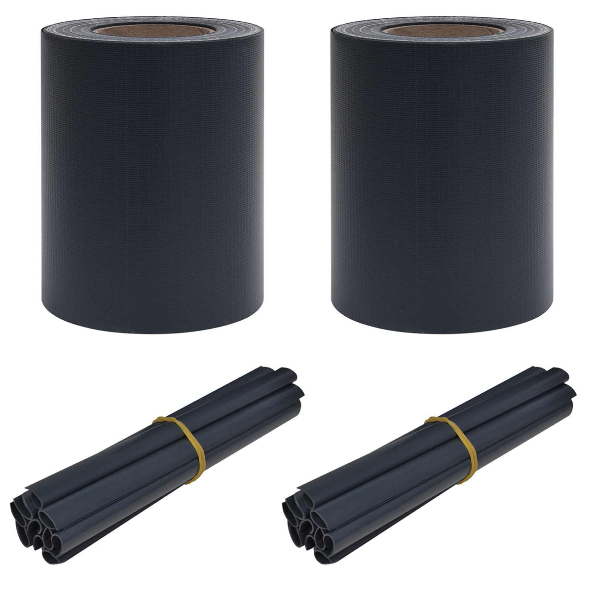 Privacy Strip PVC Dark grey 2 pcs