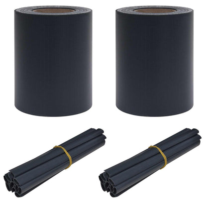 Privacy Strip PVC Dark grey 2 pcs