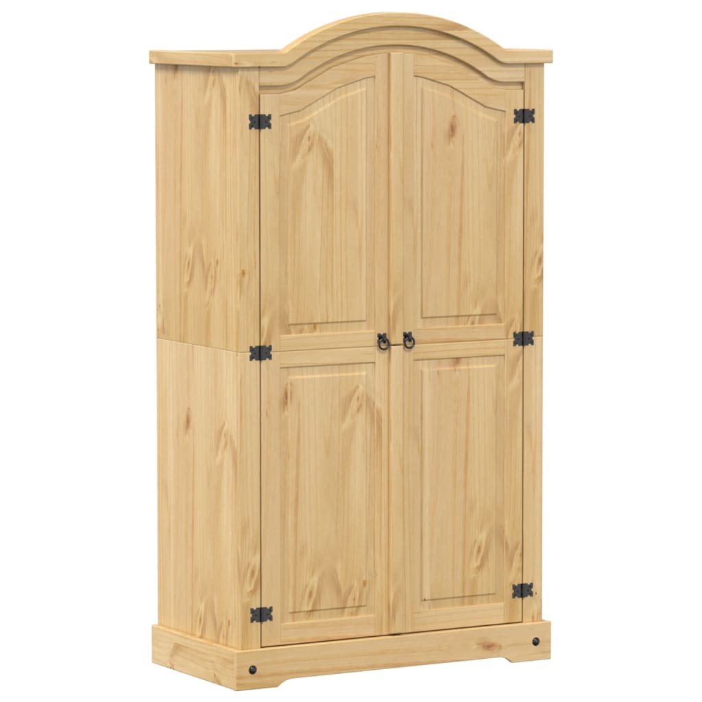 vidaXL Wardrobe "Corona" 102x52x186 cm Solid Wood Pine 2