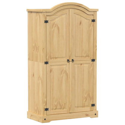 vidaXL Wardrobe "Corona" 102x52x186 cm Solid Wood Pine 2