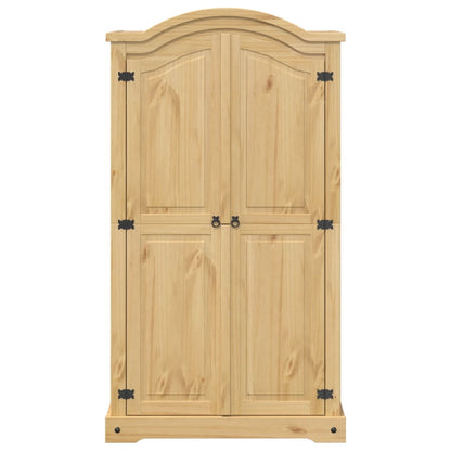 vidaXL Wardrobe "Corona" 102x52x186 cm Solid Wood Pine 4